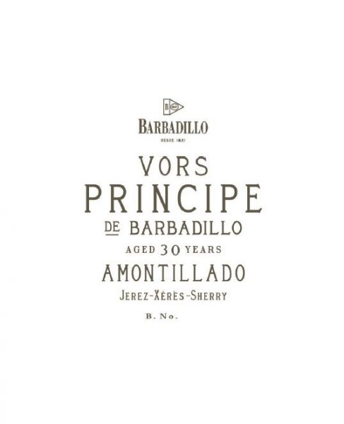 Amontillado Prncipe VORS Bodegas Barbadillo
