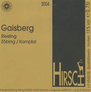 Ried Gaisberg 1 ÖTW Kamptal DAC Riesling