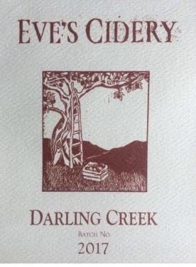 SemiDry Sparkling Cider Darling Creek 2022 Eves Cidery