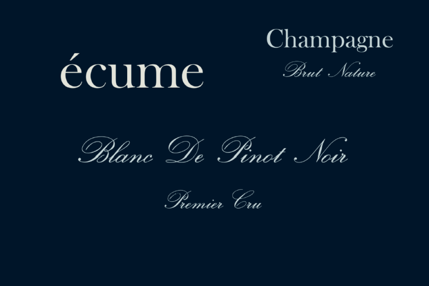 Blanc de Pinot Noir Blanc de Noirs 1er Cru Brut Nature Champagne Ecume
