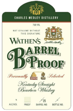 Bourbon, Wathen's Barrel Proof, 'Skurnik Selection - Barrel #135'