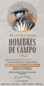 Destilado de Agave, Espadin con Cacao Puntas, 'Hombres de Campo'