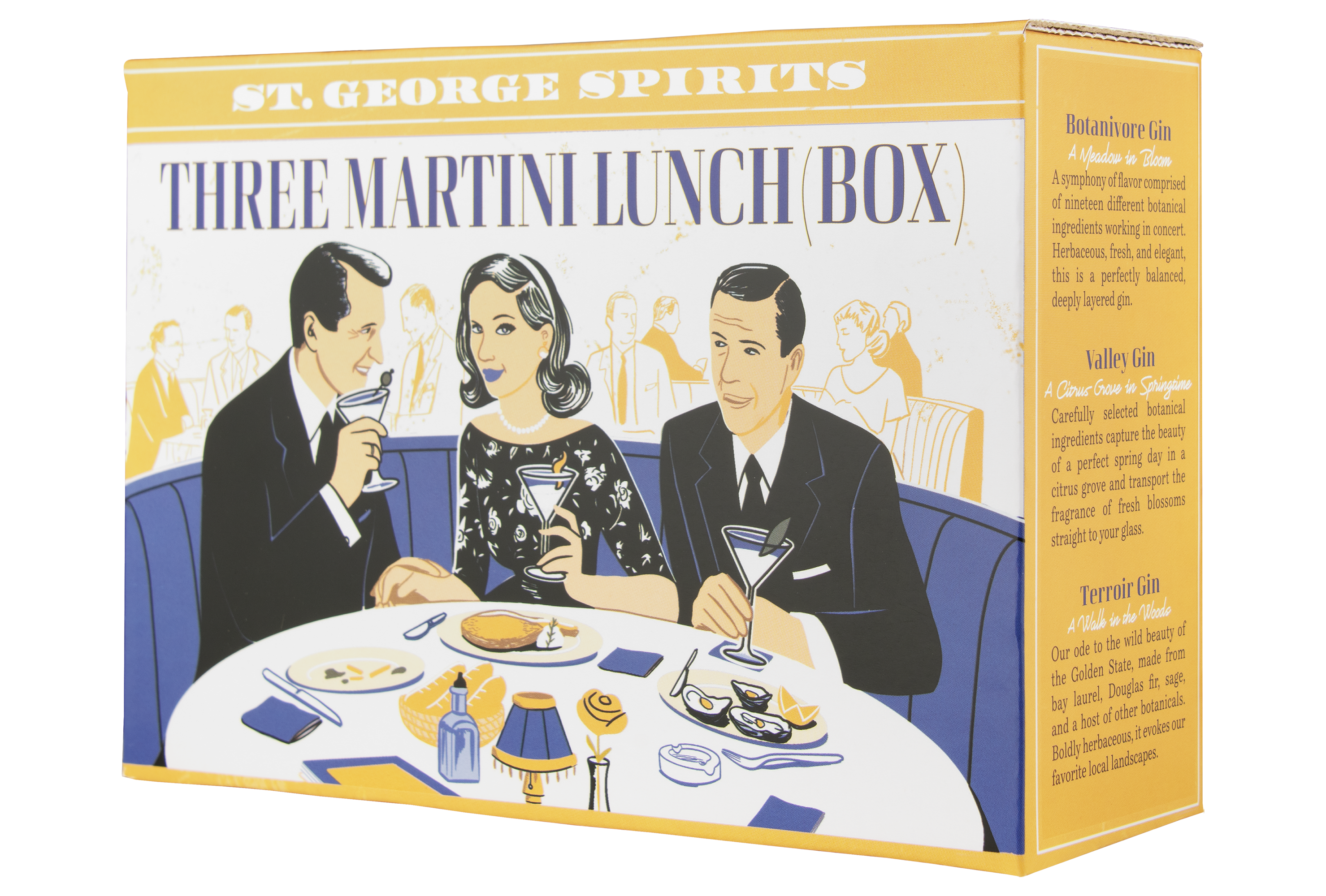 Gin Mixed Pack Three Martini Lunch Box Terroir Botanivore Valley 200ml St George