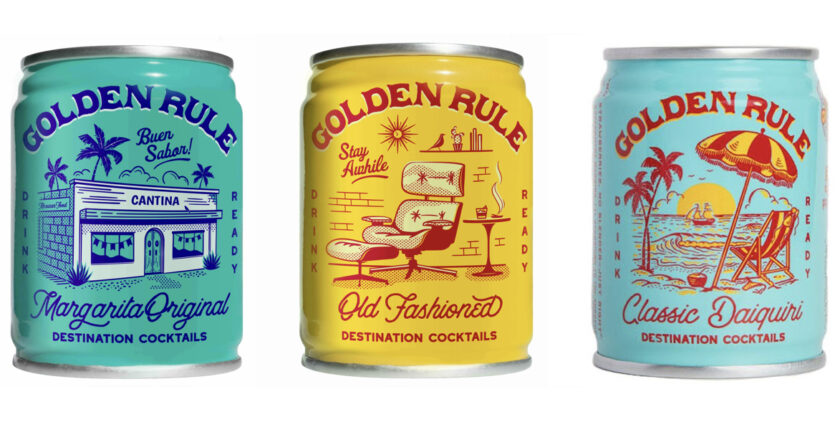 Mixed Pack 3 1cs each Margarita Old Fashioned Daiquiri 4pk CANS Golden Rule