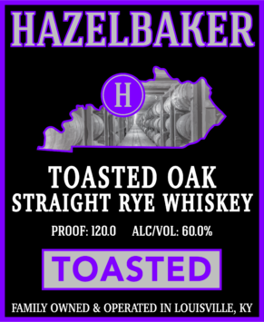 Rye Whiskey, Hazelbaker 4 Year Toasted Oak