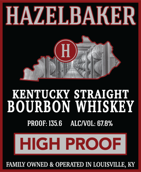 Straight Bourbon Whiskey Hazelbaker High Proof Skurnik Selection LX9256 NULU Whiskey