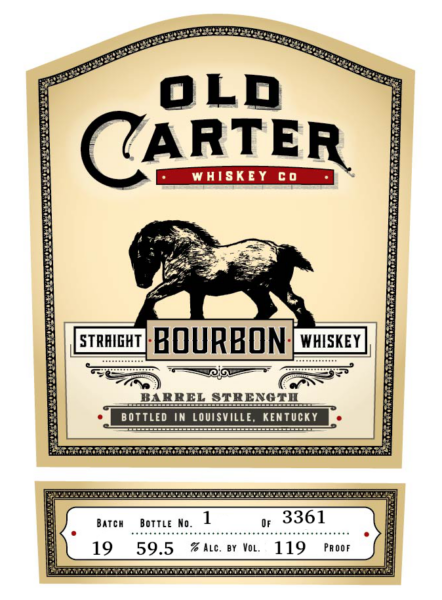 Straight Bourbon Whiskey Small Batch 19 CT Old Carter