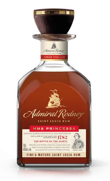 Admiral Rodney Rum HMS Princessa St Lucia Distillers