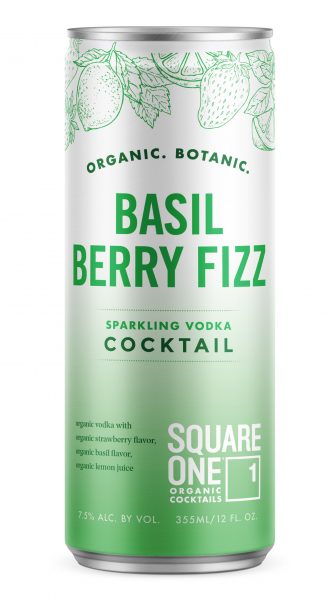 Basil Berry Fizz Vodka Cocktail [4-pk CANS], Square One