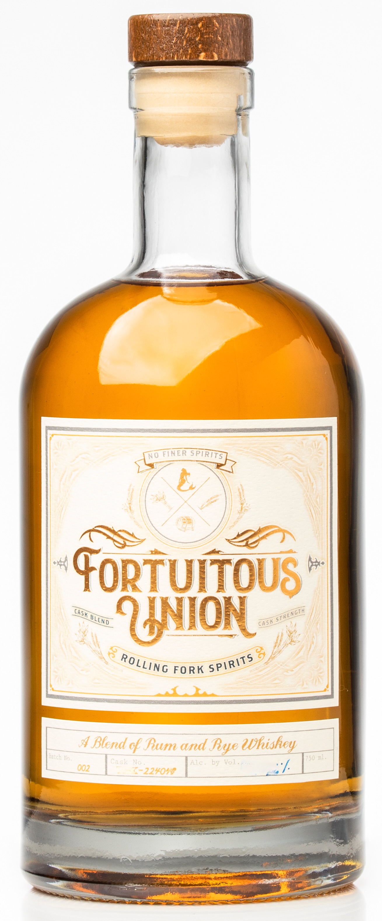 Blend of Rum and Rye Whiskey, 'Fortuitous Union Toasted Bourbon Cask (WDO)', Rolling Fork