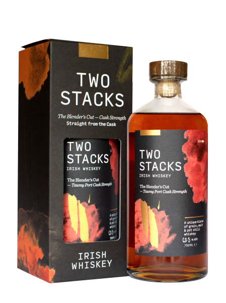 Blended Whiskey Tawny Port Cask Finished Two Stacks Irish Whiskey