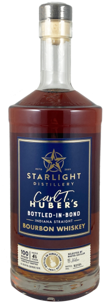 Bourbon Whiskey, Bottled In Bond, Small Batch, Carl T. Bourbon, Starlight Distillery