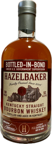 Bourbon Whiskey Hazelbaker Bottled in Bond