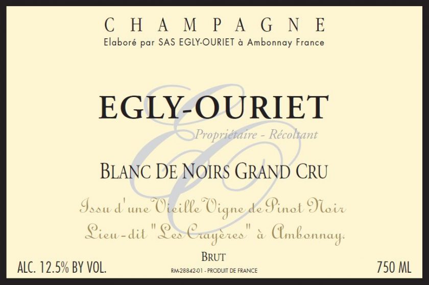 Les Crayeres VV Grand Cru Extra Brut Champagne EglyOuriet