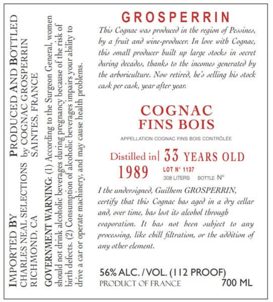 Cognac Fins Bois 33yr