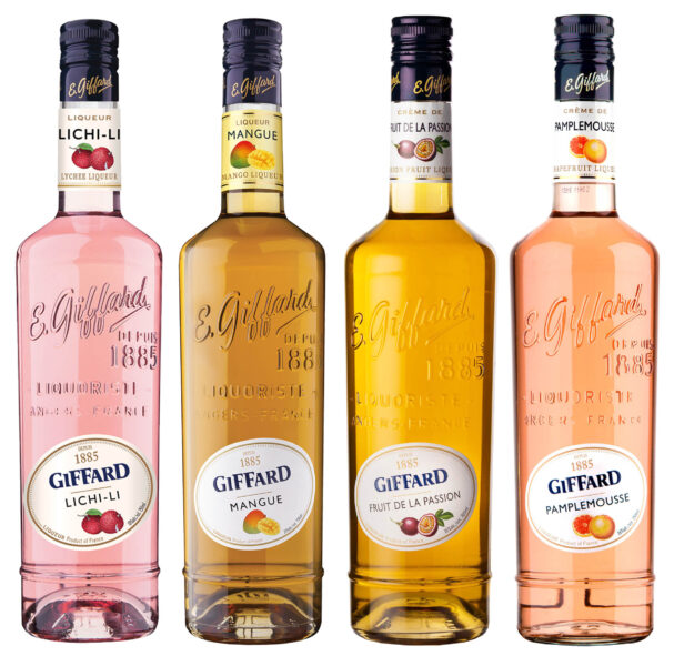 Combo Pack 3btls each Lychee Passion Fruit Mango Pamplemousse Giffard