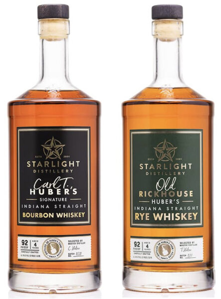 Combo Pack 6btls each Carl T Bourbon and Rickhouse Rye Starlight Distillery