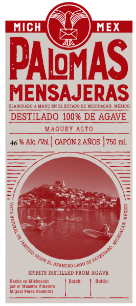 Destilado de Agave Alto Capon Palomas Mensajeras
