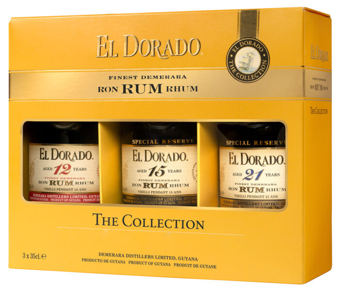Gift Pack Collection 3 x 375ml 1 ea 12yr 15yr 21yr El Dorado