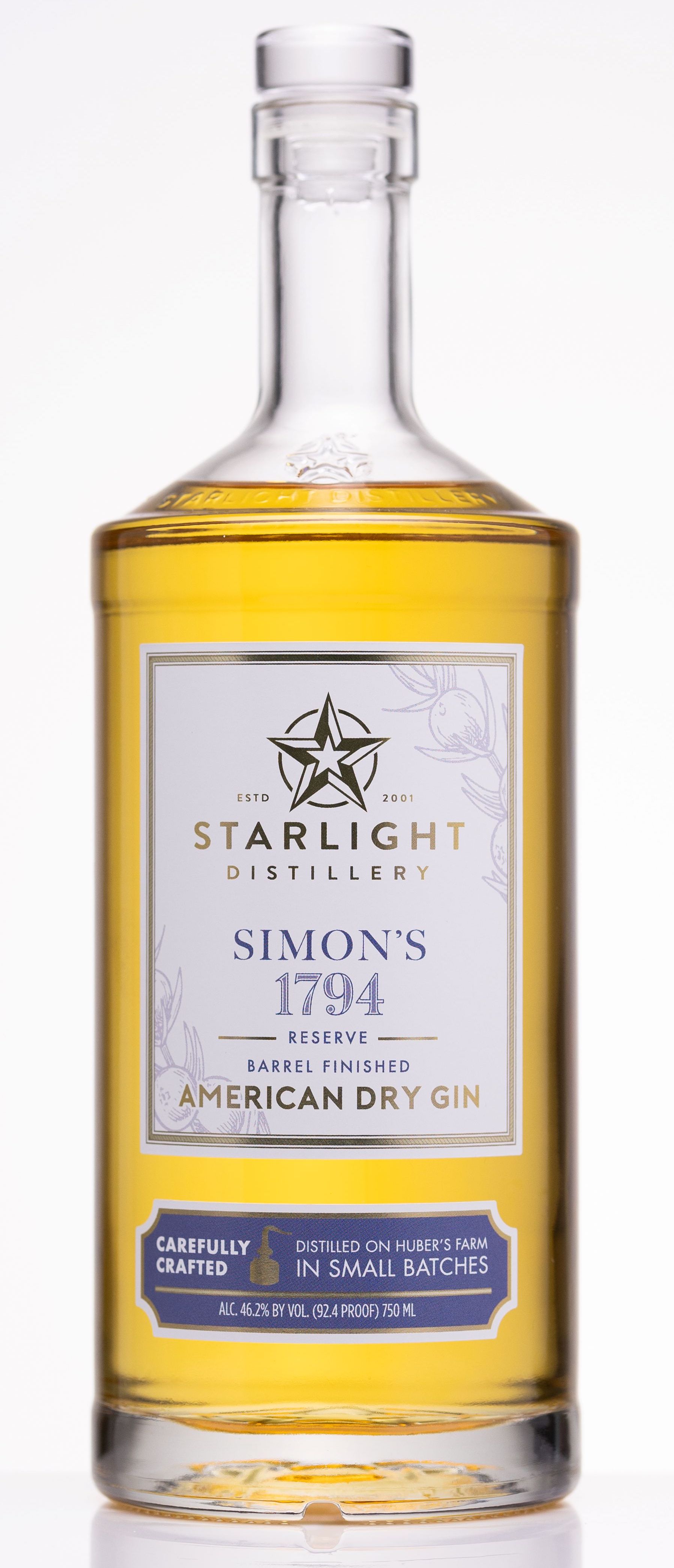 Gin, Simon's 1794 Gin, 'BarrelFinished', Starlight Distillery