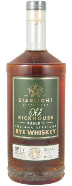 Indiana Straight Rye Whiskey, Small Batch, Old Rickhouse, Starlight Distillery