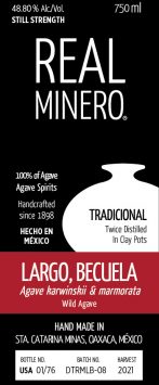Destilado de Agave Largo/Becuela Ancestral