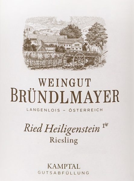 Brndlmayer Ried Zbinger Heiligenstein 1 TW Kamptal DAC Riesling