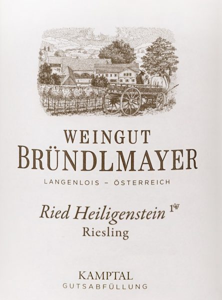 Ried Zbinger Heiligenstein 1 TW Kamptal DAC Riesling