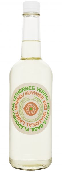 Seasonal Gin Vernal  Spring 2023   Peach and Basil Letherbee Distillers
