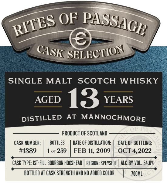 Single Malt Scotch Whisky Mannochmore 13 Year