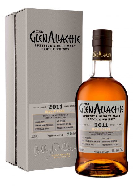 Single Malt Scotch Whisky 12 Year Oloroso Puncheon Single Cask 2011 GlenAllachie Distillery