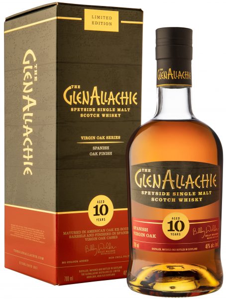 Single Malt Scotch Whisky Virgin Oak  10 Year Spanish Oak Cask GlenAllachie Distillery