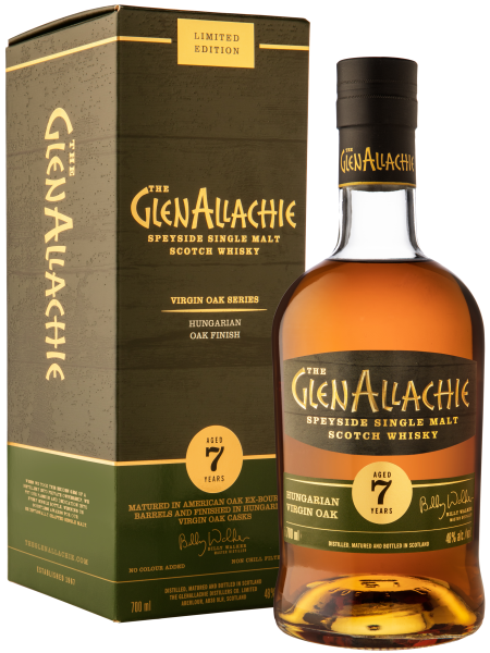 Single Malt Scotch Whisky Virgin Oak  7 Year Hungarian Oak Cask GlenAllachie Distillery