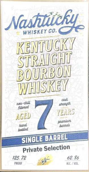 Straight Bourbon Whiskey 7 Year Single Barrel 8421