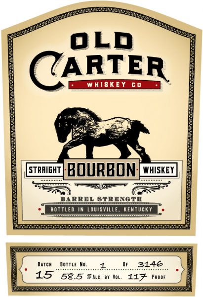Straight Bourbon Whiskey Very Small Batch 15 Old Carter