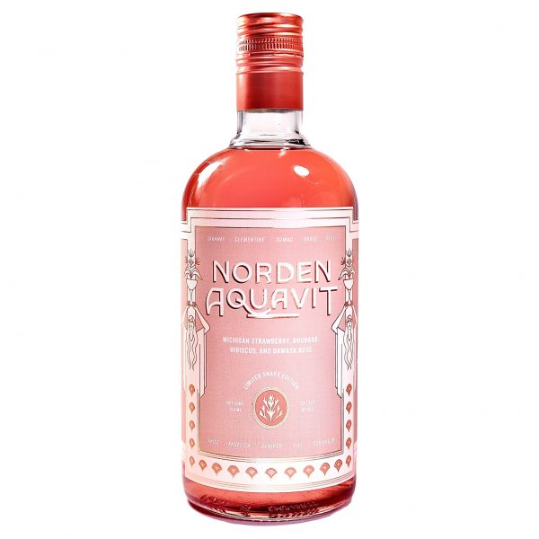 Strawberry Rhubarb Aquavit, 'Limited Snaps Edition (Pink)', Norden Spirits