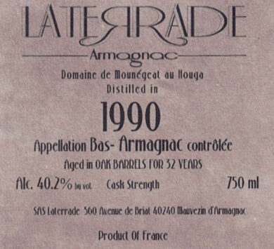 Vintage Armagnac, 'Mounegeat'