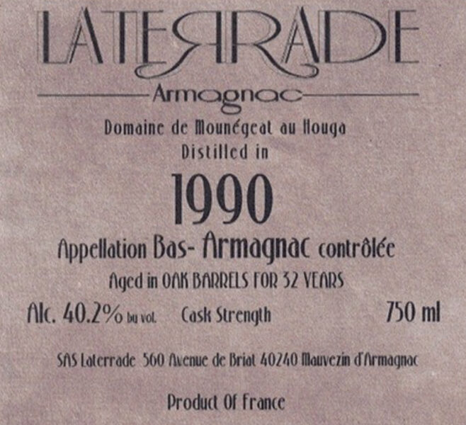 Vintage Armagnac Mounegeat