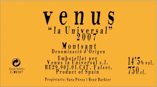 Montsant Tinto, 'Venus', Venus La Universal