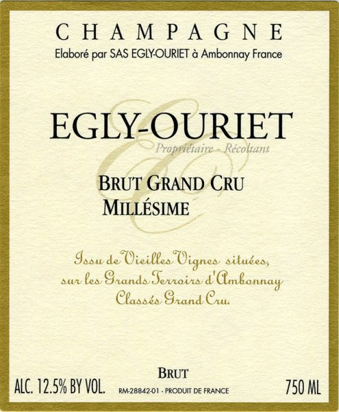 Millesime Grand Cru Extra Brut Champagne EglyOuriet