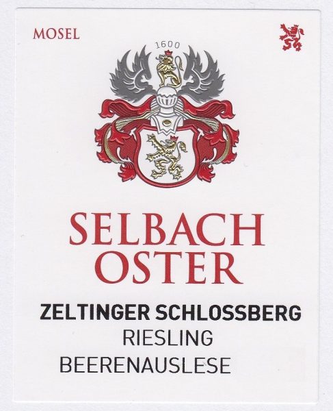 SelbachOster Zeltinger Schlossberg Riesling BA