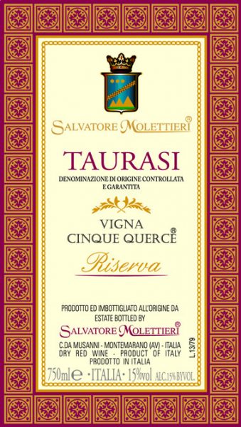 Taurasi Riserva Cinque Querce