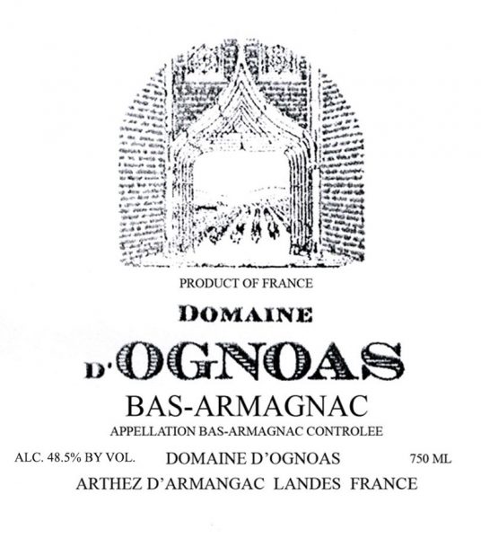 Vintage Armagnac 2008 Baco Domaine dOgnoas