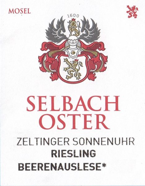 Selbach-Oster Zeltinger Sonnenuhr Riesling BA