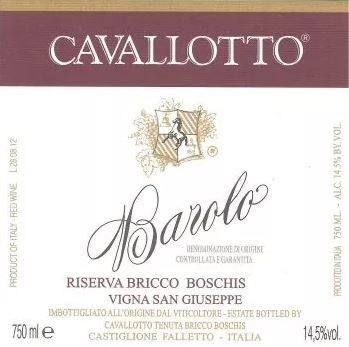 Barolo Riserva San Giuseppe Cavallotto