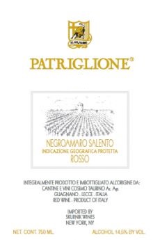 Negroamaro Salento 'Patriglione'