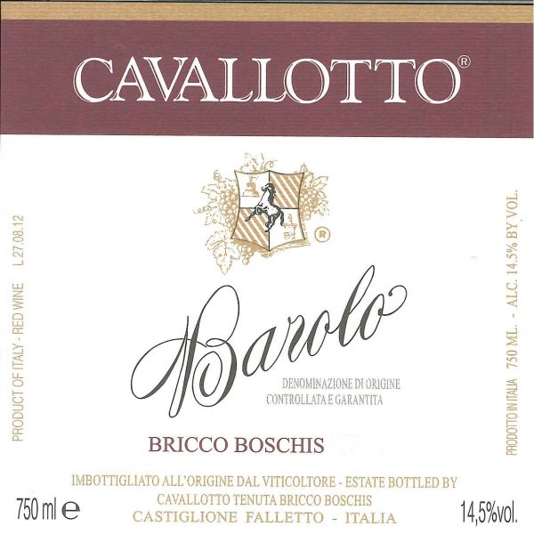 Barolo 'Bricco Boschis', Cavallotto