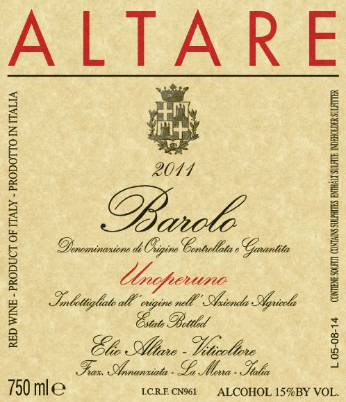 Barolo UNOPERUNO Altare