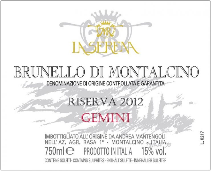 Brunello di Montalcino Riserva 'Gemini', La Serena