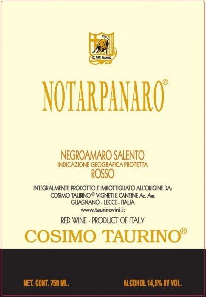Salento Rosso Notarpanaro